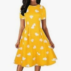 NWOT Oxiuly Fashion Size M Flare Knee Length Swing Dress